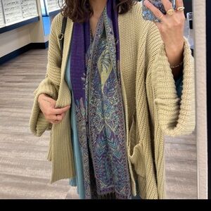 Indigo Luna Almond Poncho sweater